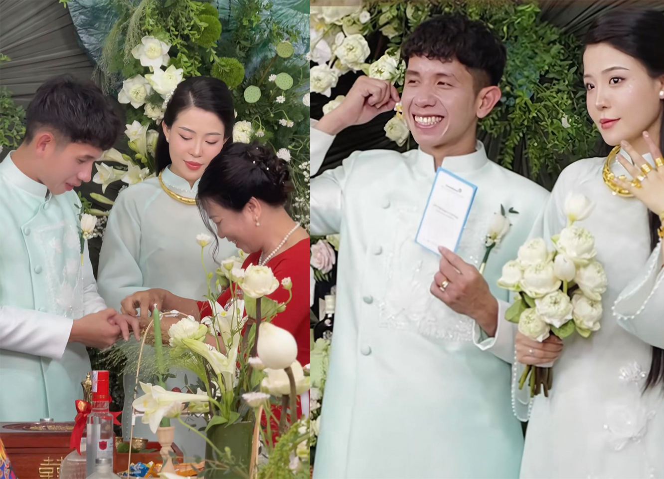 Hồng Duy làm lễ ăn hỏi với bạn gái thạc sĩ, nhan sắc cô dâu gây chú ý