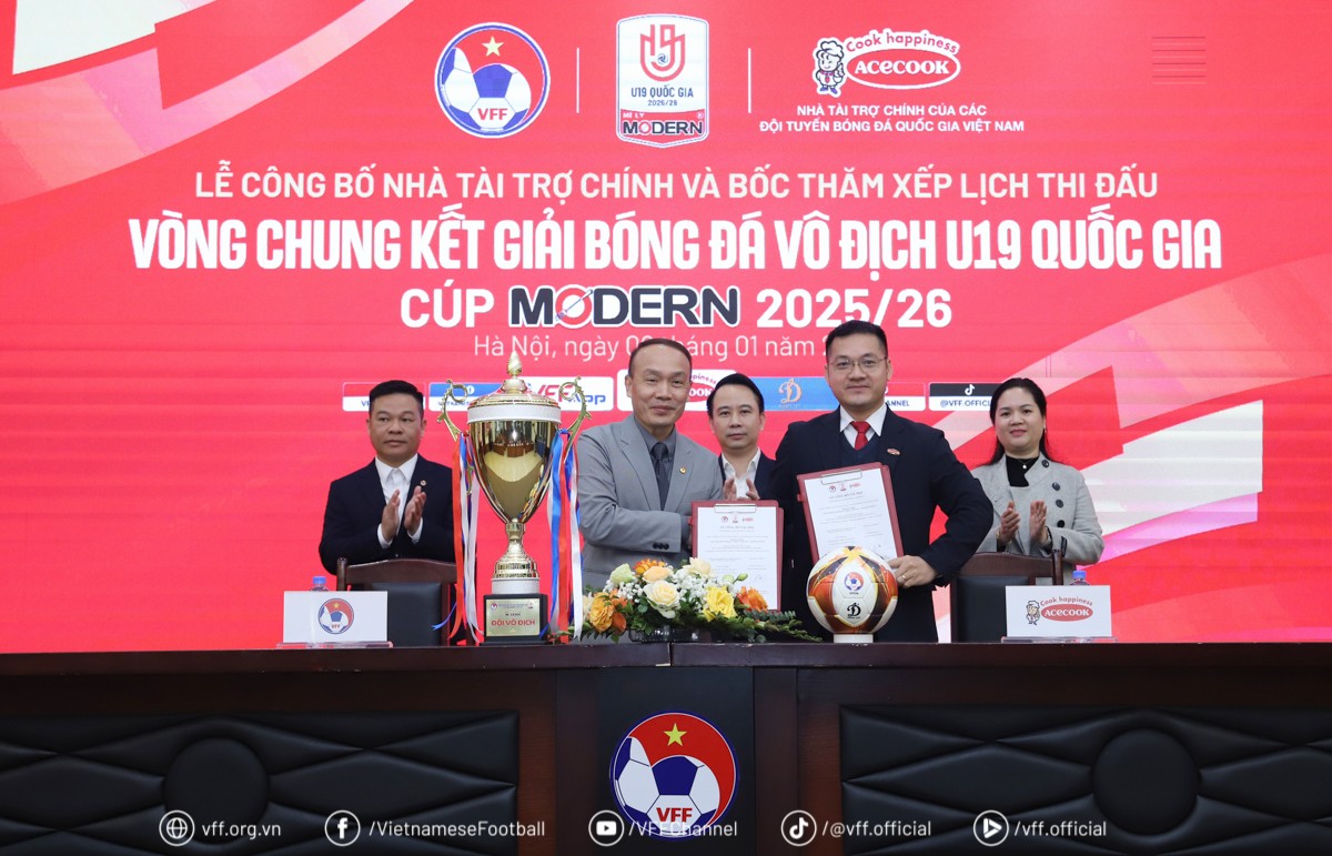 VFF công bố nhà tài trợ chính và bốc thăm VCK giải VĐ U19 QG – Cúp Modern 2025/26