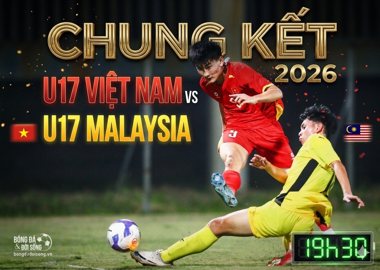 Chung kết U17 Đông Nam Á 2026: U17 Việt Nam tái đấu Malaysia, hướng đến ngôi vương