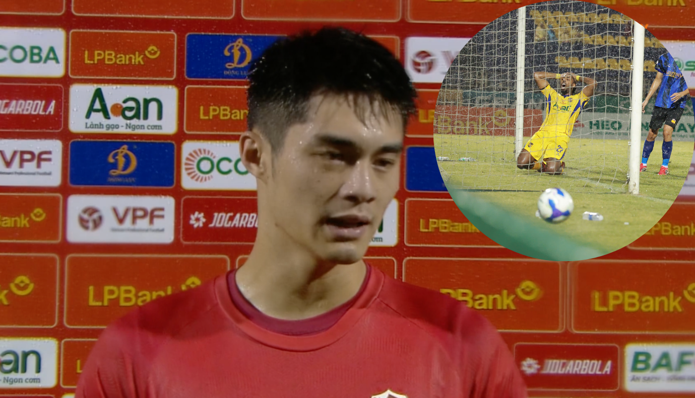 Thủ thành Trung Kiên lên tiếng về pha bỏ lỡ khó tin của ngoại binh SLNA