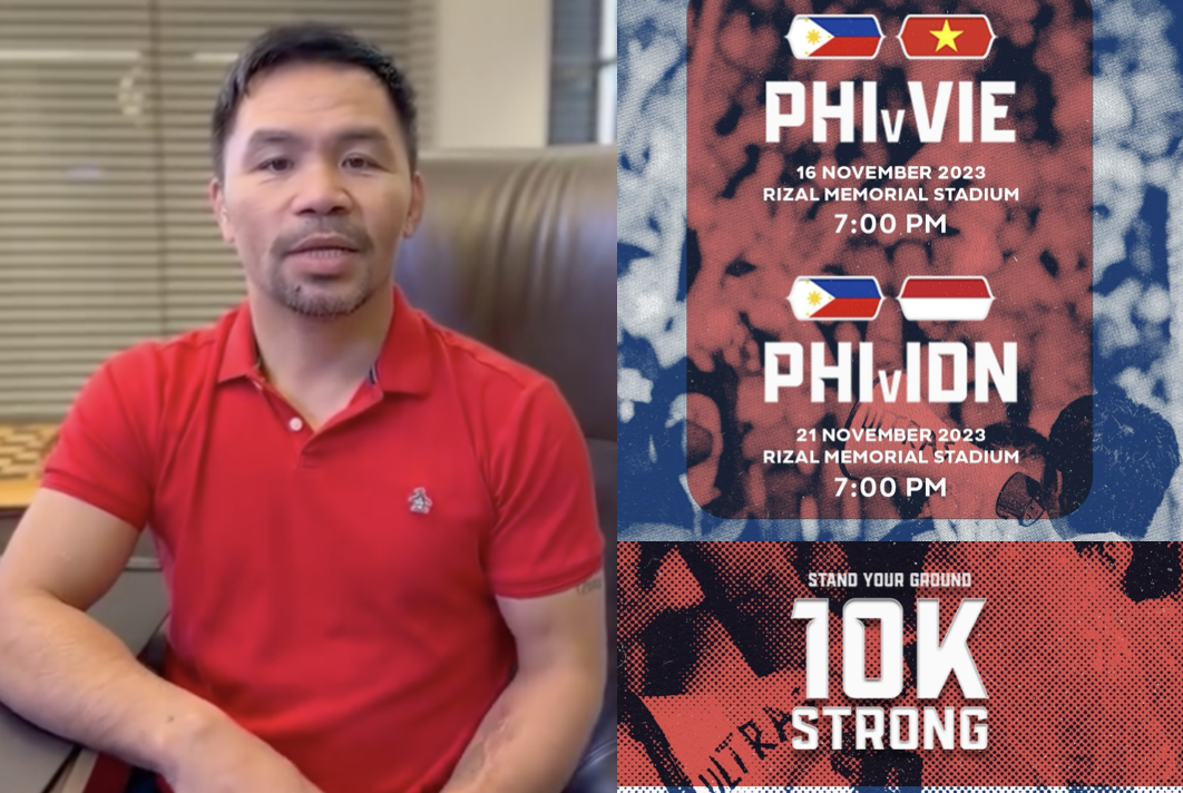 Huyền thoại quyền anh Philippines kêu gọi người dân ủng hộ đội bóng đá nước nhà