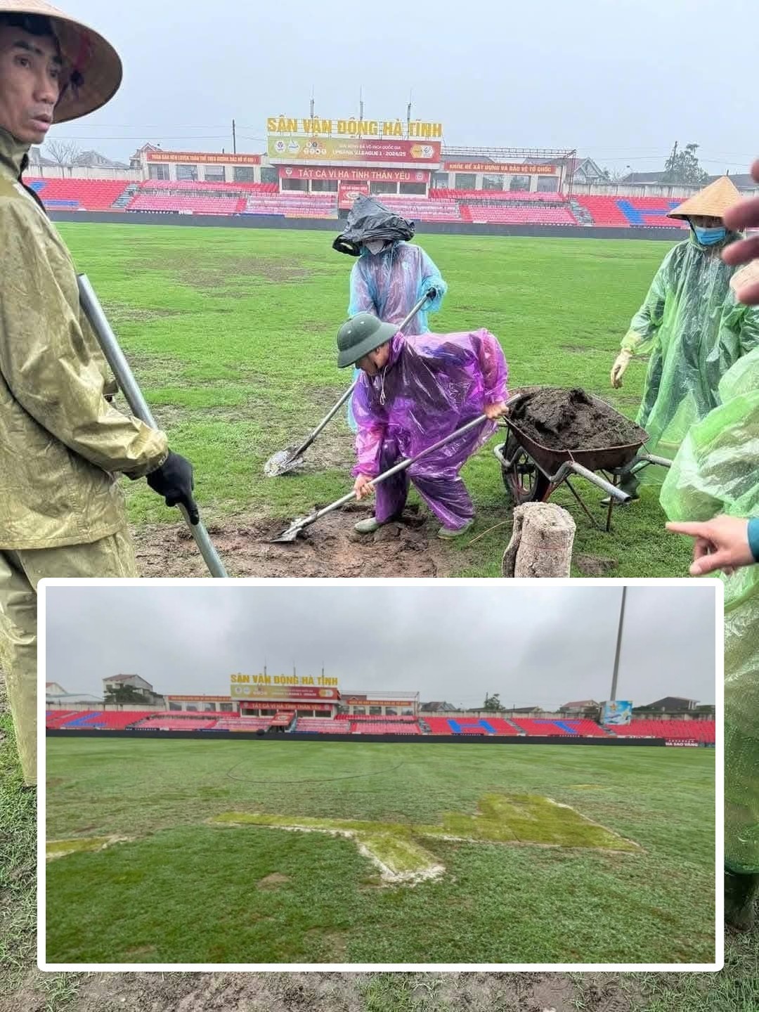 Sân Hà Tĩnh không thể "vá víu", HLHT tạm thời chuyển nhà