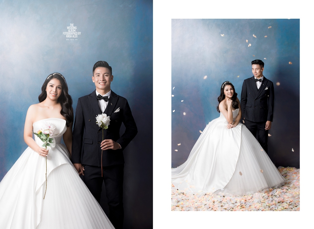 Váy cưới của Khánh Linh tại Hà Tĩnh Được làm từ 30000 viên đá Swarovski  chú rể là người lên ý tưởng