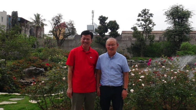 HLV Park Hang Seo và tân chủ tịch CLB Hải Phòng Văn Trần Hoàn từng vài lần gặp mặt trước đây.