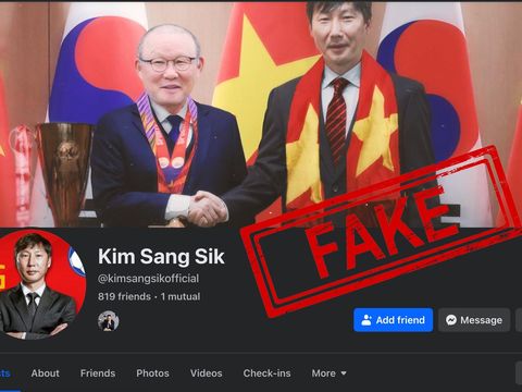 HLV Kim Sang Sik bị giả mạo trên mạng xã hội, công ty quản lý lên tiếng gấp