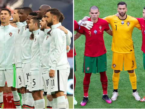 Lý giải cách chào cờ "một mình một kiểu" của Ronaldo trong màu áo ĐT Bồ Đào Nha