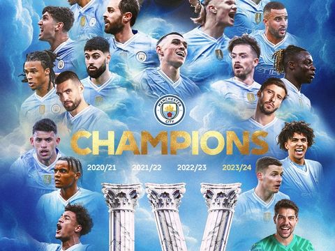 Manchester City vô địch Ngoại hạng Anh 2023/2024