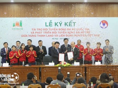 Tập đoàn Hưng Thịnh tài trợ 100 tỷ đồng cho Đội tuyển Bóng đá nữ Việt Nam và phát triển Đội tuyển bóng đá nữ trẻ